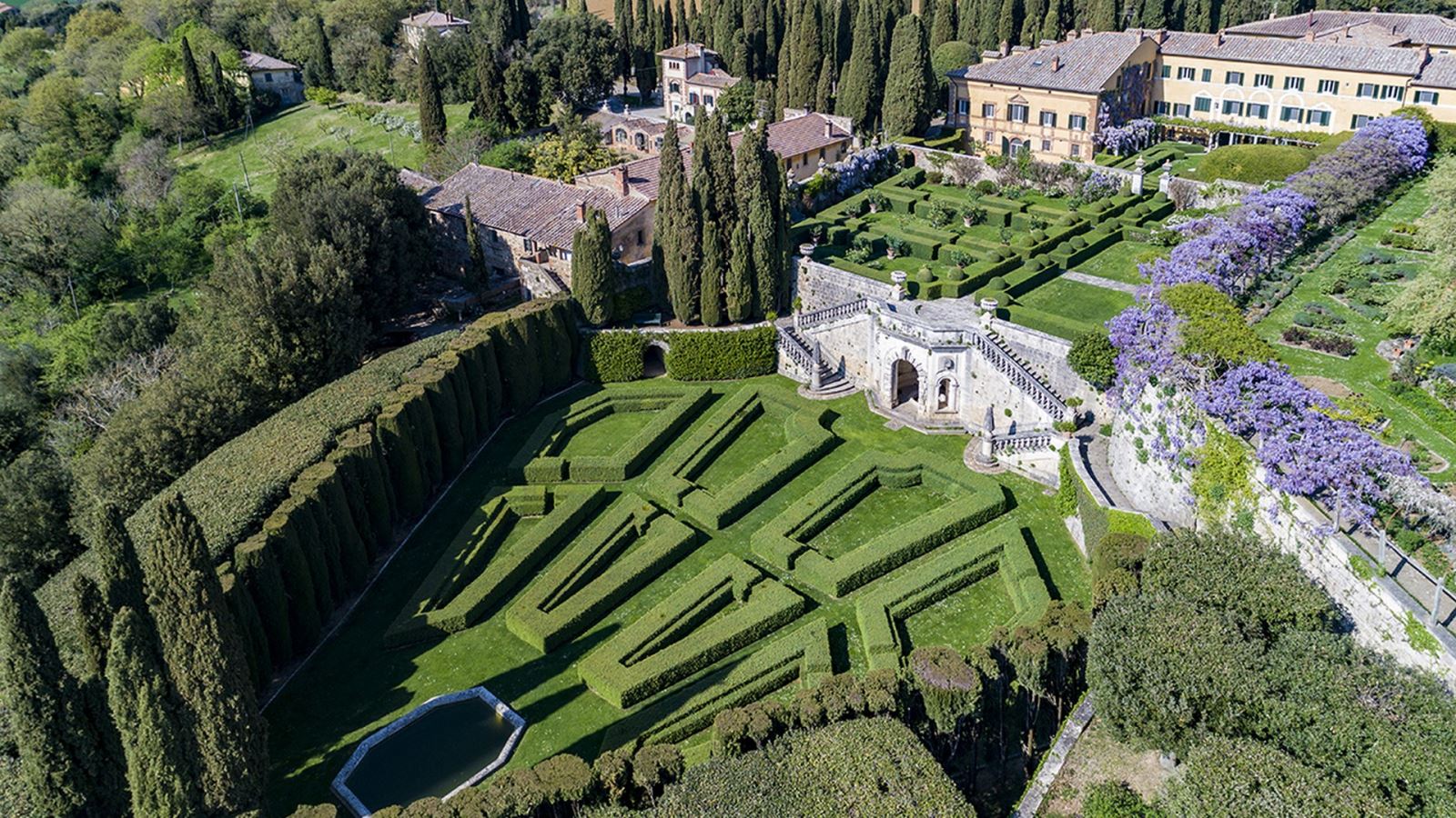 Der Garten der Villa La Foce, Siena